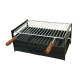 MOVELAR - Metall-Rack Griller mit Grillrost für Holz und Holzkohle G6018 51x33x25 cm
