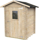 Gartenhaus aus Holz 2,1 m² ALCE Bh19 Hobby 146 x 146 cm mit Tür mit Fenster und OSB3-Boden