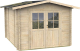 Gartenhaus aus Holz 3,9 m² ALCE Bh25 Opera 215 x 180 cm aus 25 mm Holz mit Doppeltür mit Fenster