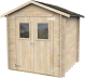 Gartenhaus aus Holz 3,9 m² ALCE Bh19 Hobby 198 x 198 cm mit Doppeltür mit Fenster und OSB3-Boden