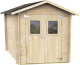 Gartenhaus aus Holz 3,9 m² ALCE Bh19 Roby 198 x 198 cm aus 19 mm Holz mit Doppeltür mit Fenster und Nut-und-Federboden