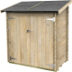 Anlehn-Gartenhaus aus Holz 1,3 m² ALCE Bh16 Ambrogio 155 x 85 cm mit Doppeltür und OSB3-Boden