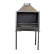 Holzgrill für Innenbereich Modell C80 71 x 64 x 48 cm aus Stahl mit hitzebeständiger Lackierung - FOGO SUR