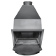 Holzgrill für Innenbereich Modell D80 93 x 80 x 150 cm aus Stahl mit Grillrost - FOGO SUR