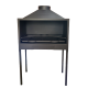 Holzgrill für Innenbereich Modell C100 100 x 64 x 48 cm mit Gusseisenrost - FOGO SUR