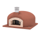 MOVELAR - Holzbackofen für den Außenbereich aus Beton Modell OLYMPUS MONS (Bordeaux - 150 x 150 x 85 cm) - Isoliert mit Kork und 3 Keramikdecken - REF: M00562