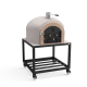 MOVELAR - Holzbackofen für den Außenbereich aus Beton Modell VESUVIUS (Weiß - 100 x 100 x 157 cm) - Isoliert mit Kork und 3 Keramikdecken - REF: M00420